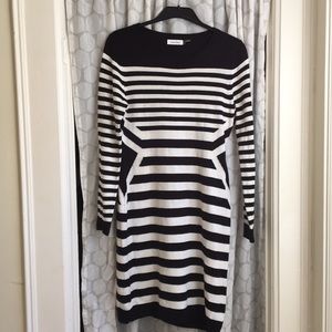 Calvin Klein Knit Striped Dress